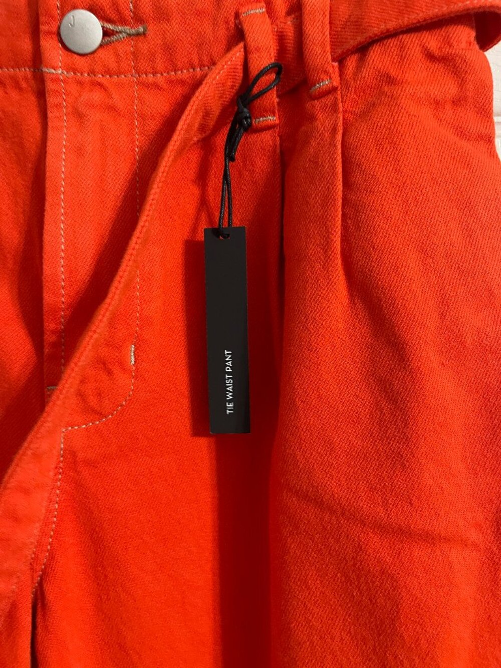 J Brand Belted High-Rise Wide-Leg Denim Jeans, 25”, Orange $298 Womens NEW